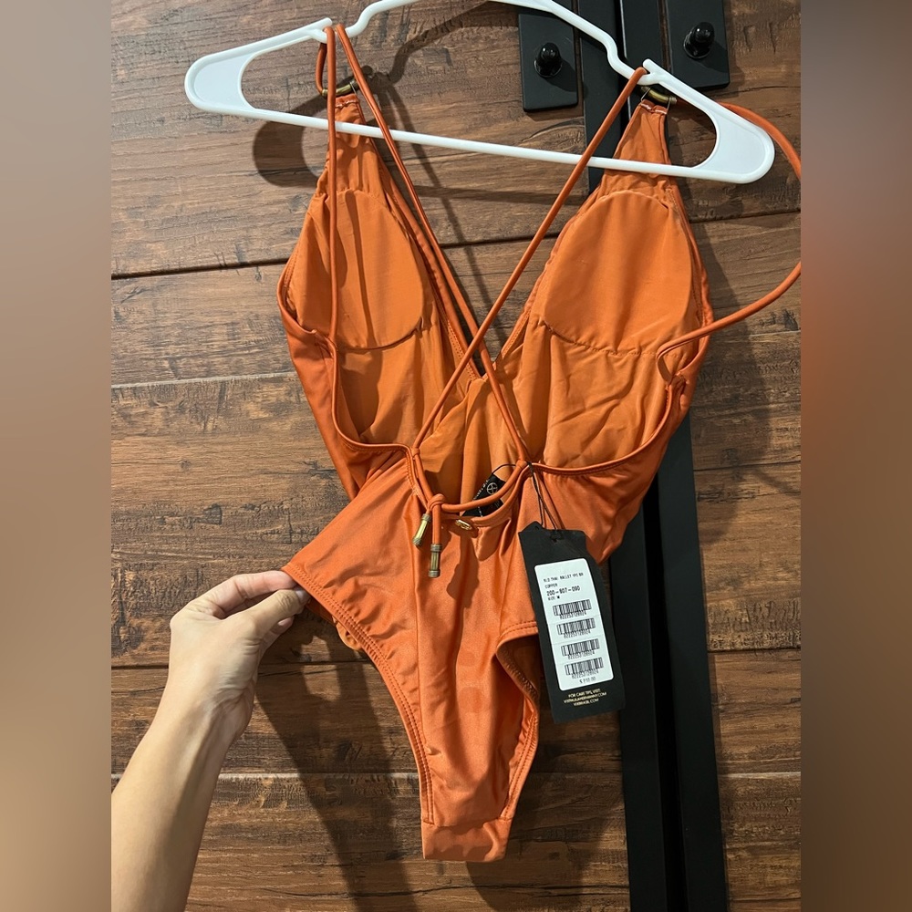 Vix NWT solid Thai Ballet one piece swimsuit in copper. Medium.